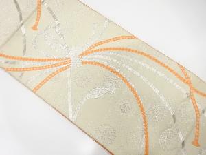 アンティーク　組紐に花模様織り出し袋帯（着用可）